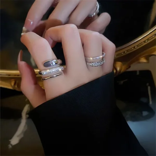 2023 New Fashion Trend Unique Design Elegant Delicate Exaggerated Lines Ring Women Jewelry Wedding Party Premium Gift Wholesale - Image 65