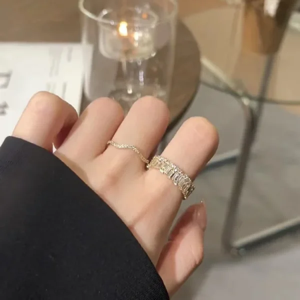 2023 New Fashion Trend Unique Design Elegant Delicate Exaggerated Lines Ring Women Jewelry Wedding Party Premium Gift Wholesale - Image 93