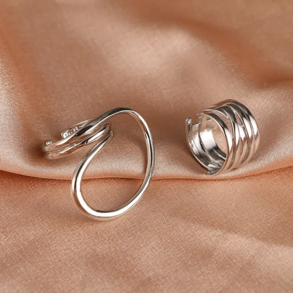 2023 New Fashion Trend Unique Design Elegant Delicate Exaggerated Lines Ring Women Jewelry Wedding Party Premium Gift Wholesale - Image 32