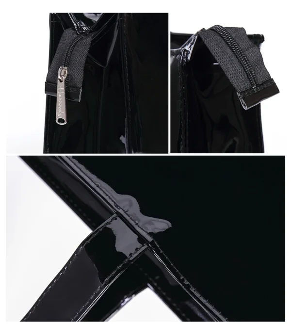 Horizontal Edition PVC Reusable Shopping Bag Eco-friendly London Lady Shopper Bag Large Capacity Waterproof Handbag Shoulder Bag - Image 52