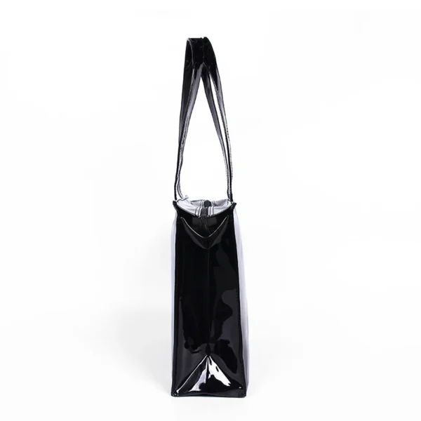 Horizontal Edition PVC Reusable Shopping Bag Eco-friendly London Lady Shopper Bag Large Capacity Waterproof Handbag Shoulder Bag - Image 4