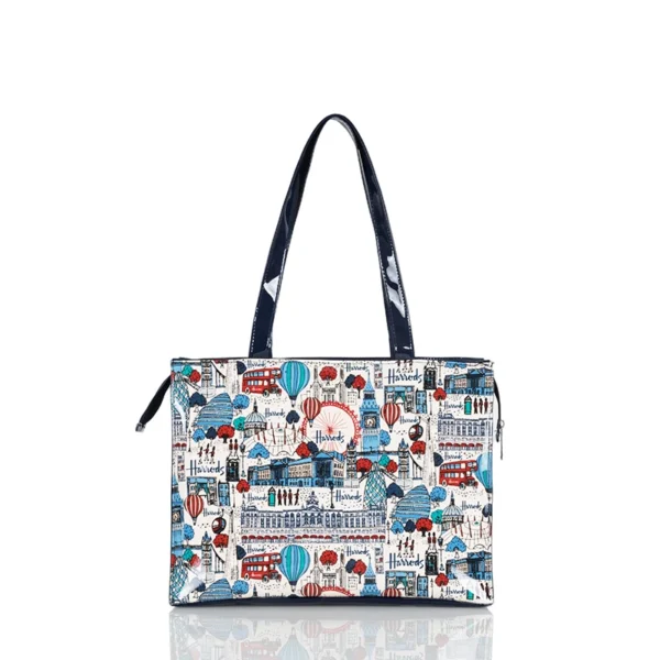 Horizontal Edition PVC Reusable Shopping Bag Eco-friendly London Lady Shopper Bag Large Capacity Waterproof Handbag Shoulder Bag - Image 21