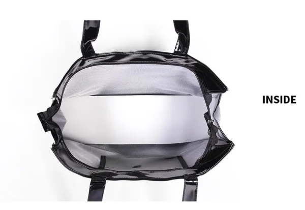 Horizontal Edition PVC Reusable Shopping Bag Eco-friendly London Lady Shopper Bag Large Capacity Waterproof Handbag Shoulder Bag - Image 53