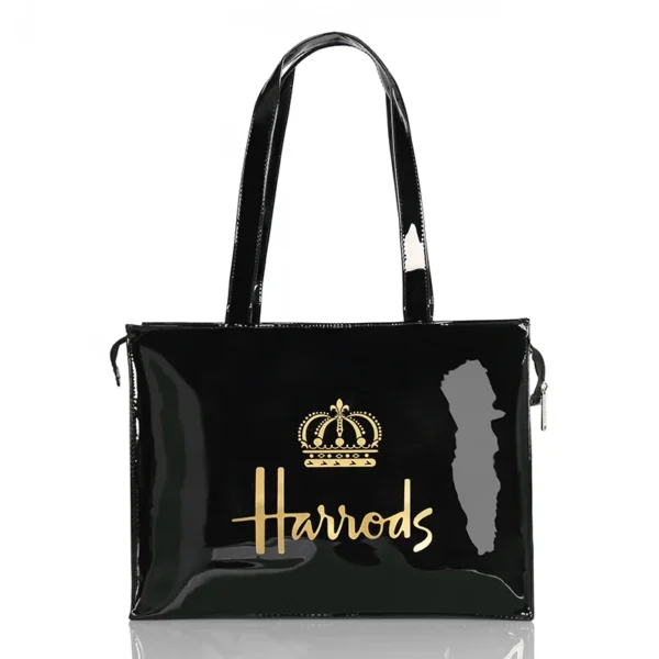 Horizontal Edition PVC Reusable Shopping Bag Eco-friendly London Lady Shopper Bag Large Capacity Waterproof Handbag Shoulder Bag - Image 18