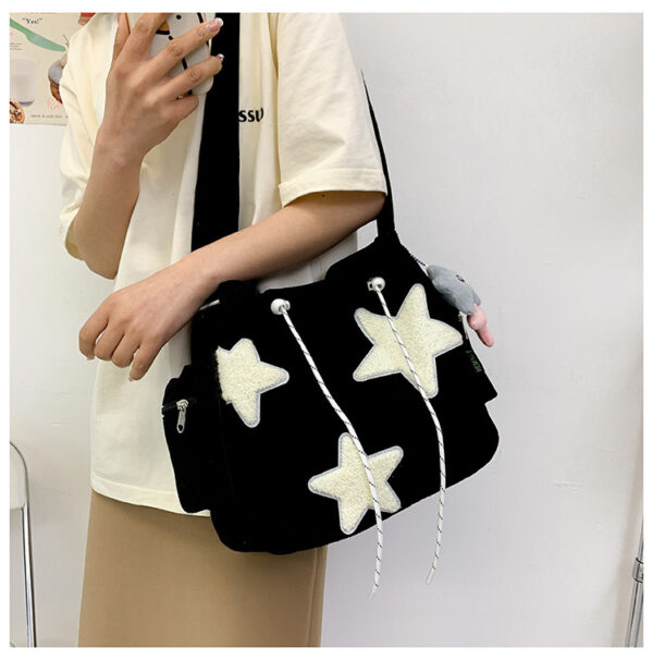 Women Star Pattern Corduroy Crossbody Bag Casual Tote Lady Simple Large Capacity Shoulder Bag Girl Travel School Bookbag Handbag - Image 27