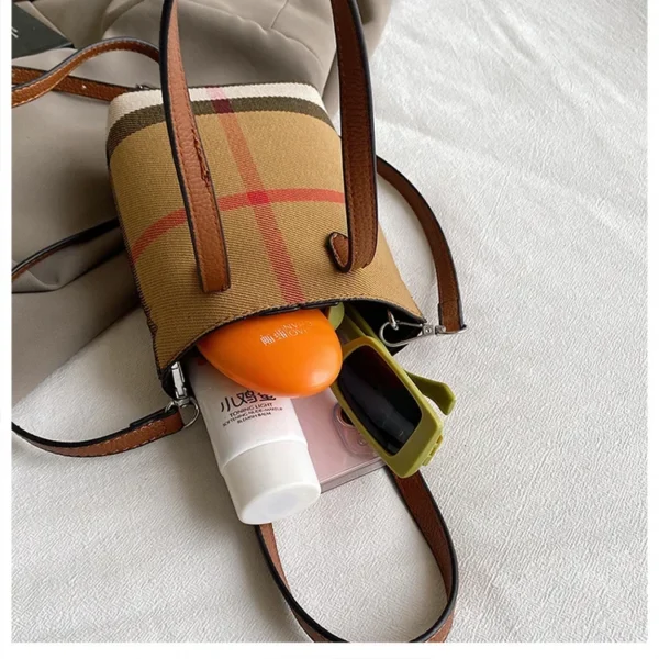 Fashionable Color Block Women's Shoulder Crossbody Bucket Bag Handbag Stylish Design High End Feeling New Hot Sale Of The Season - Image 28