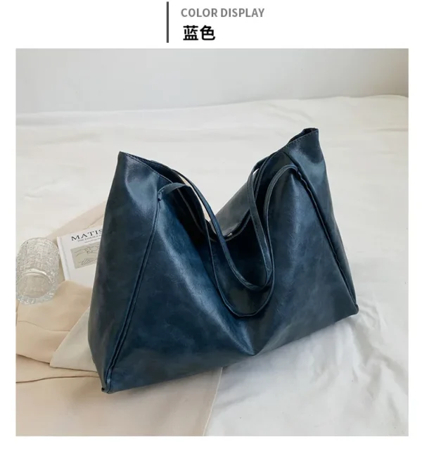 Women Tote Bag Fashion Underarm Pouch Large Capacity Soft Pu Leather Shoulder Bag Retro Crossbody Bag Casual Portable BucketBags - Image 31