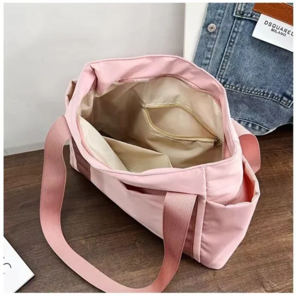 2025 New Women's Bag Japanese Solid Color Tote Bag Shoulder Bag Casual Simple Mommy Outing Bag Canvas Handbag - Image 5