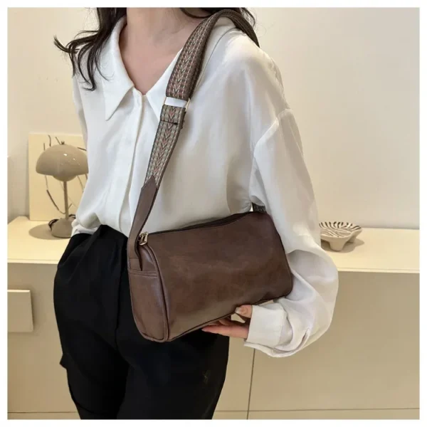 Vintage Shoulder Bag for Women Fashion Wide Strap Crossbody Bag Retro Pillow Messenger Handbag Ladies Tote Clutchs Purses Tote - Image 25