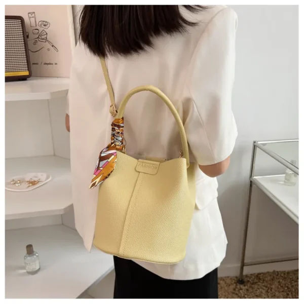Large Capacity Bag for Women Summer New Fashion Trendy Shoulder Bag Textured Niche Crossbody Bucket Bag - Image 18
