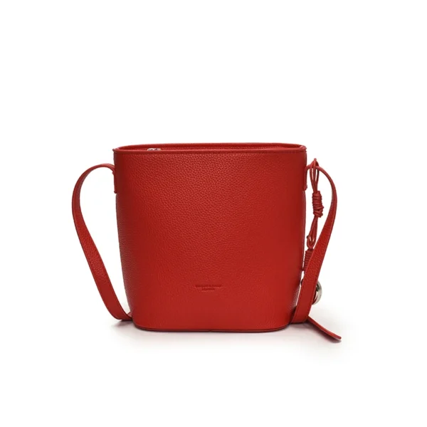 Lychee Pattern Mini Shoulder Bucket Bags For Women Pure Color PU Leather Cross Body Bag With Pendant 2025 Summer Latest Handbags - Image 8