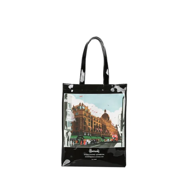 Cartton Print PVC Reusable Women's Shopping Bag Eco Friendly Flower Shopper Handbag Casual Female Student Shoulder Book Purse - Image 25