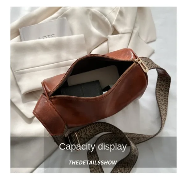 Vintage Shoulder Bag for Women Fashion Wide Strap Crossbody Bag Retro Pillow Messenger Handbag Ladies Tote Clutchs Purses Tote - Image 16