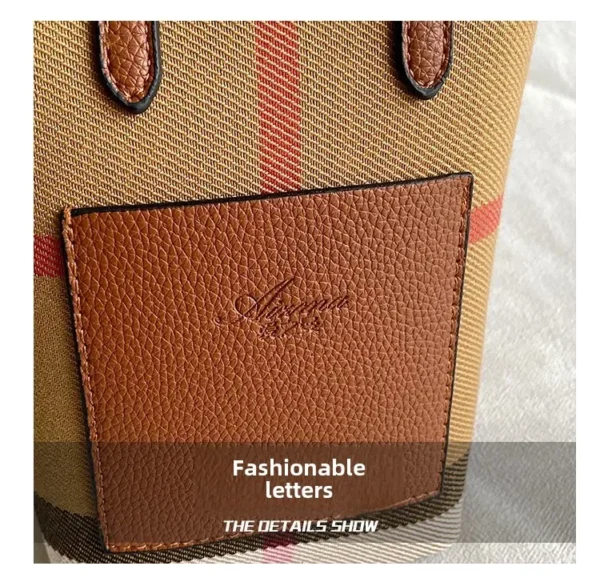 Fashionable Color Block Women's Shoulder Crossbody Bucket Bag Handbag Stylish Design High End Feeling New Hot Sale Of The Season - Image 12