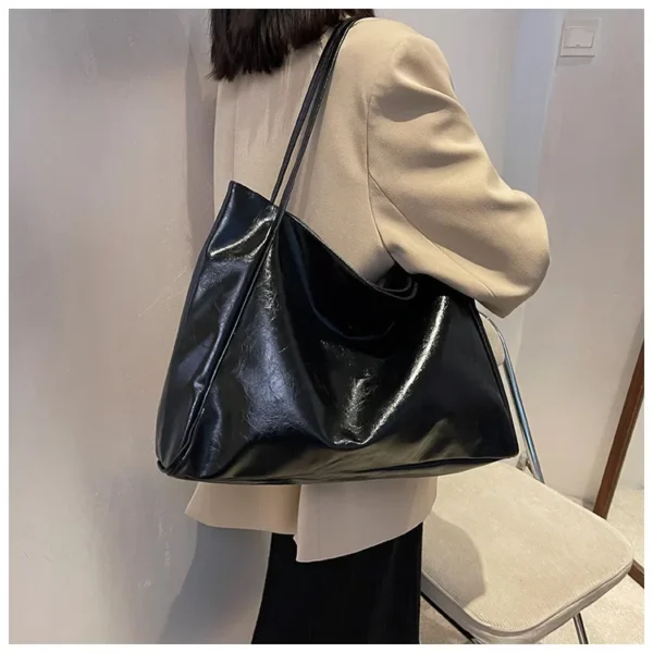 Women Tote Bag Fashion Underarm Pouch Large Capacity Soft Pu Leather Shoulder Bag Retro Crossbody Bag Casual Portable BucketBags - Image 27