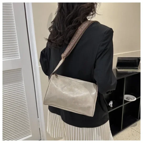 Vintage Shoulder Bag for Women Fashion Wide Strap Crossbody Bag Retro Pillow Messenger Handbag Ladies Tote Clutchs Purses Tote - Image 29