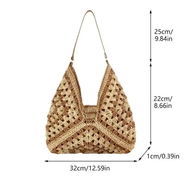 Women Weaving Clutches knit bag Large Portable Shoulder Bag Summer Beach Purses Shopper Satchel Female Tote Bags Handbags - Image 6