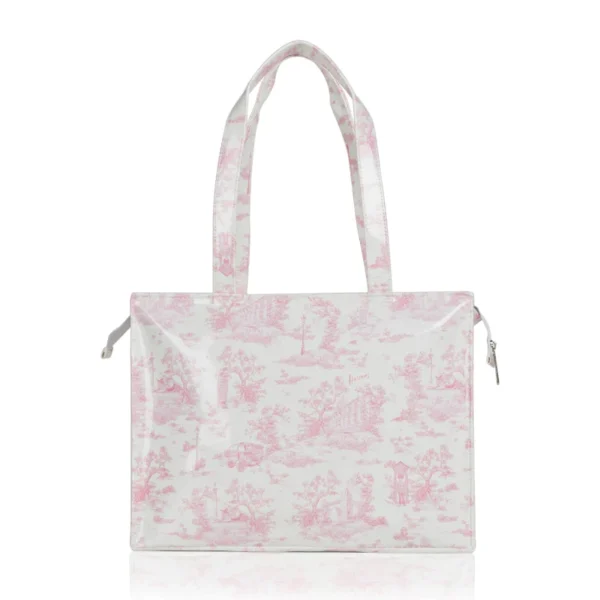 Horizontal Edition PVC Reusable Shopping Bag Eco-friendly London Lady Shopper Bag Large Capacity Waterproof Handbag Shoulder Bag - Image 46