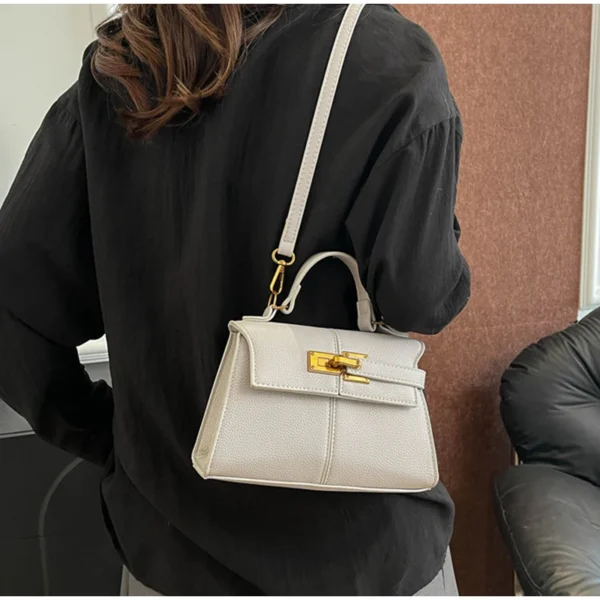 Trapezoidal Crossbody Bag, Niche Designer Soft Shoulder Bag,Fashionable Commuting Versatile Messenger Bag,Lady Buckle Handbag - Image 28