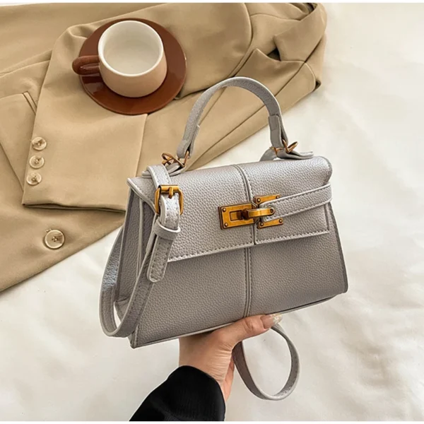 Trapezoidal Crossbody Bag, Niche Designer Soft Shoulder Bag,Fashionable Commuting Versatile Messenger Bag,Lady Buckle Handbag - Image 23