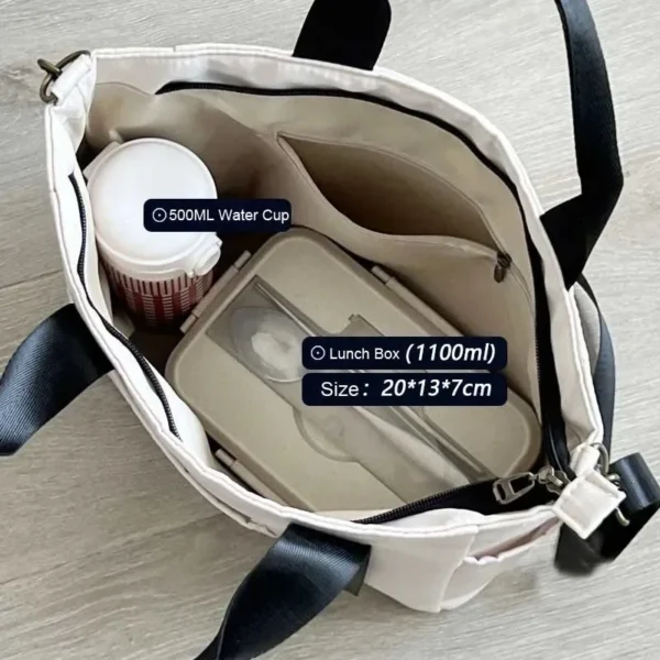 New Casual Tote Large Capacity Shoulder Bag Nylon Waterproof Canvas Handbag Simple Fashion Messenger Bags For Schoolgirl - Image 12