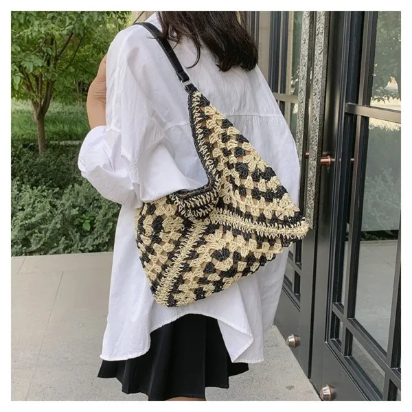 Women Weaving Clutches knit bag Large Portable Shoulder Bag Summer Beach Purses Shopper Satchel Female Tote Bags Handbags - Image 15