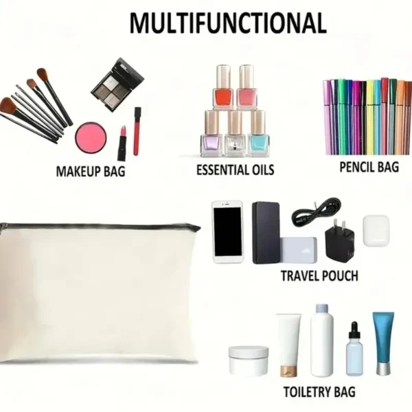 2 Pcs Mafalda Fashion Tote Cosmetic Organizer Ladies Canvas Shoulder Bag Eco-friendly Large Capacity Shopping Bag Wallet - Image 4