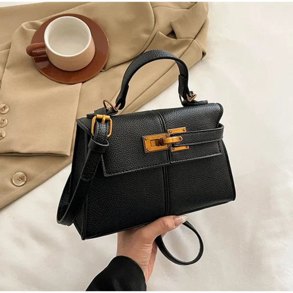 Trapezoidal Crossbody Bag, Niche Designer Soft Shoulder Bag,Fashionable Commuting Versatile Messenger Bag,Lady Buckle Handbag - Image 30