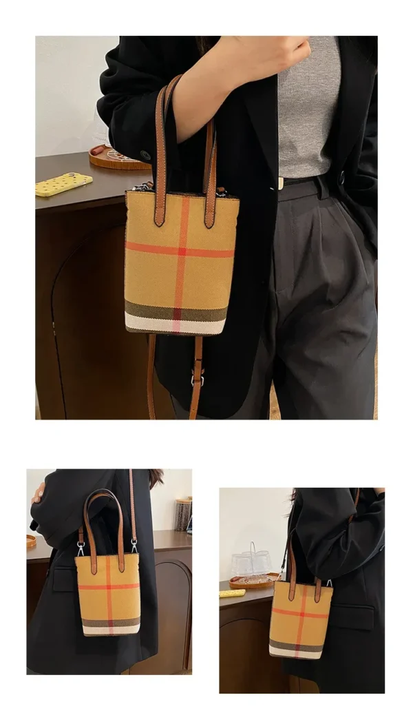 Fashionable Color Block Women's Shoulder Crossbody Bucket Bag Handbag Stylish Design High End Feeling New Hot Sale Of The Season - Image 17