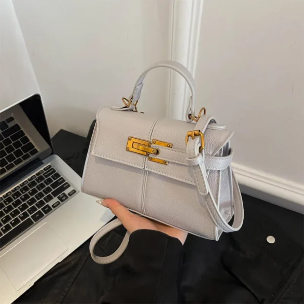 Trapezoidal Crossbody Bag, Niche Designer Soft Shoulder Bag,Fashionable Commuting Versatile Messenger Bag,Lady Buckle Handbag - Image 10