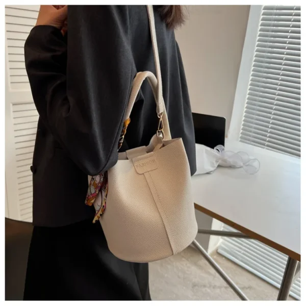 Large Capacity Bag for Women Summer New Fashion Trendy Shoulder Bag Textured Niche Crossbody Bucket Bag - Image 21