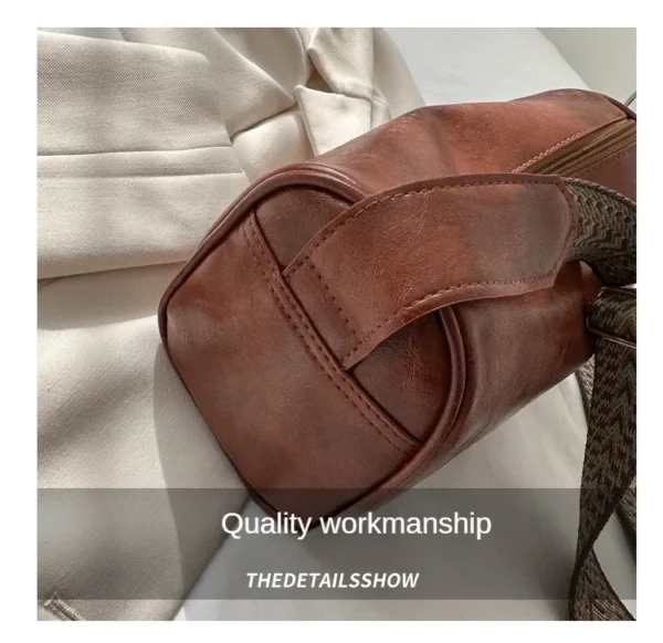 Vintage Shoulder Bag for Women Fashion Wide Strap Crossbody Bag Retro Pillow Messenger Handbag Ladies Tote Clutchs Purses Tote - Image 15