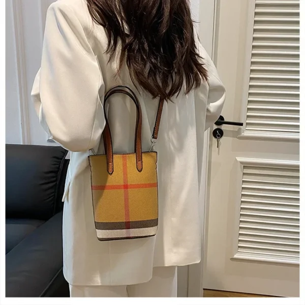 Fashionable Color Block Women's Shoulder Crossbody Bucket Bag Handbag Stylish Design High End Feeling New Hot Sale Of The Season - Image 37