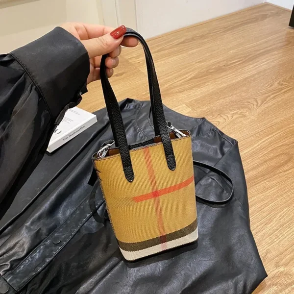Fashionable Color Block Women's Shoulder Crossbody Bucket Bag Handbag Stylish Design High End Feeling New Hot Sale Of The Season - Image 7
