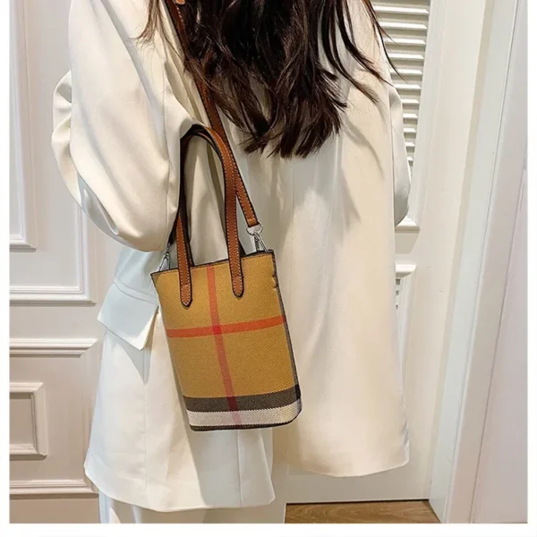 Fashionable Color Block Women's Shoulder Crossbody Bucket Bag Handbag Stylish Design High End Feeling New Hot Sale Of The Season - Image 40