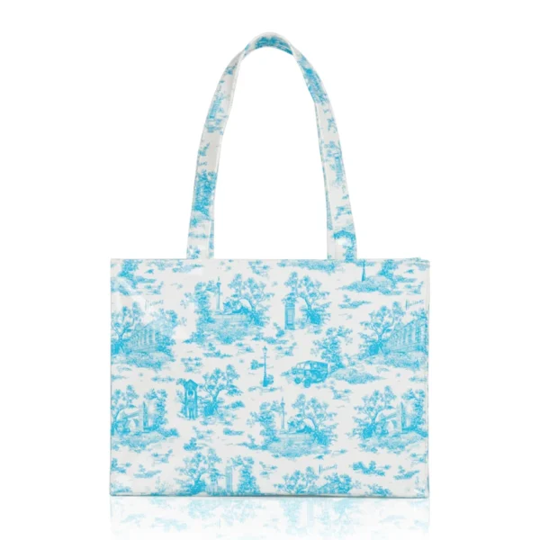 Horizontal Edition PVC Reusable Shopping Bag Eco-friendly London Lady Shopper Bag Large Capacity Waterproof Handbag Shoulder Bag - Image 29
