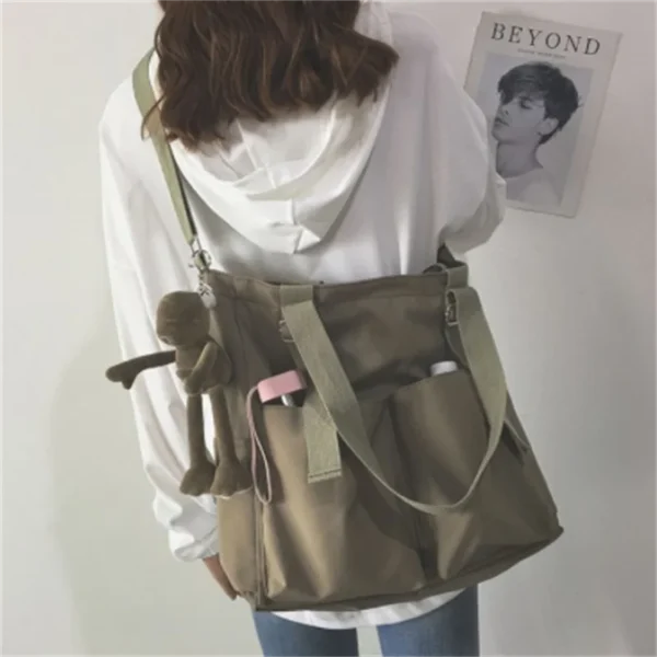 Women Canvas Single Shoulder Bags Large Capacity Hand Bucket Bag Female Crossbody Bags Casual Tote Purses Waterproof Oxford Bags - Image 14