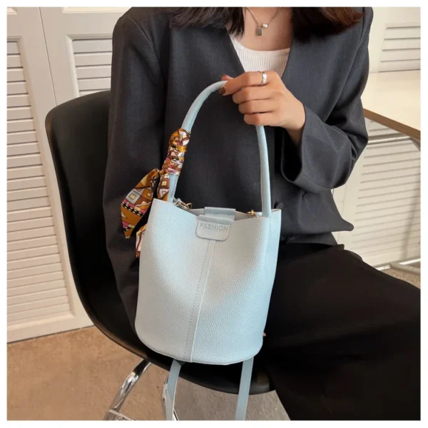 Large Capacity Bag for Women Summer New Fashion Trendy Shoulder Bag Textured Niche Crossbody Bucket Bag - Image 22