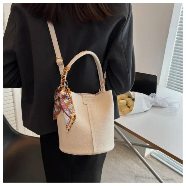 Large Capacity Bag for Women Summer New Fashion Trendy Shoulder Bag Textured Niche Crossbody Bucket Bag - Image 19