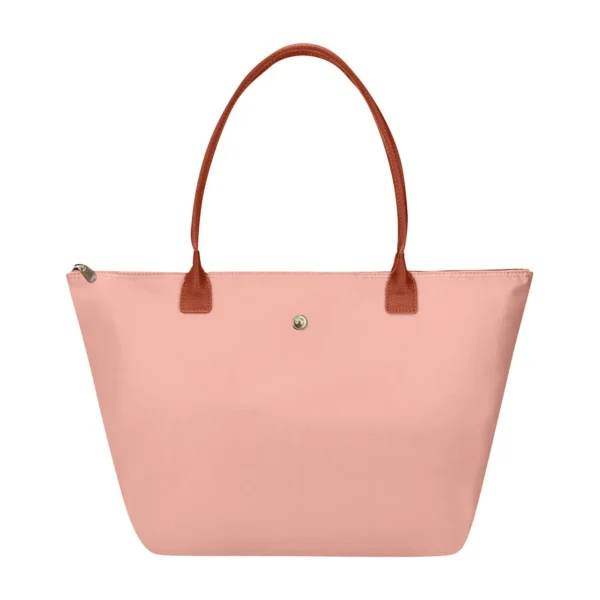 Large Capacity Shoulder Tote Bag for Women Nylon Top-Handle Purse Foldable Weekend Handbag Single Shoulder Soft Leather Bag - Image 2