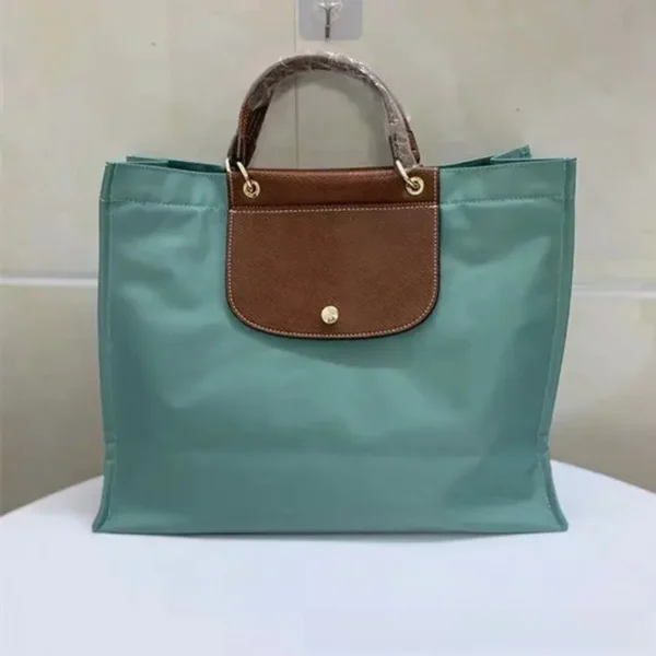 Spring New Large Capacity Nylon Shopping Bag Women's Handheld Tote Bag Fashionable Soft Structure with Internal Compartment - Image 9