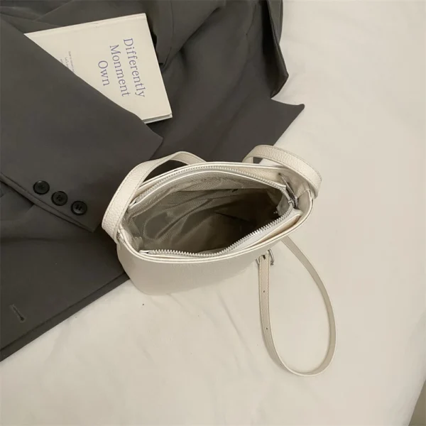 Lychee Pattern Mini Shoulder Bucket Bags For Women Pure Color PU Leather Cross Body Bag With Pendant 2025 Summer Latest Handbags - Image 26