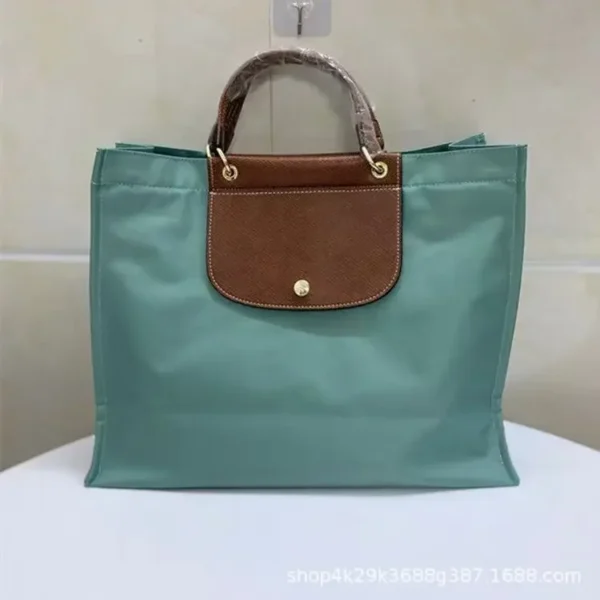 Spring New Large Capacity Nylon Shopping Bag Women's Handheld Tote Bag Fashionable Soft Structure with Internal Compartment - Image 4
