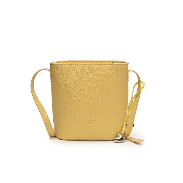 Lychee Pattern Mini Shoulder Bucket Bags For Women Pure Color PU Leather Cross Body Bag With Pendant 2025 Summer Latest Handbags - Image 7