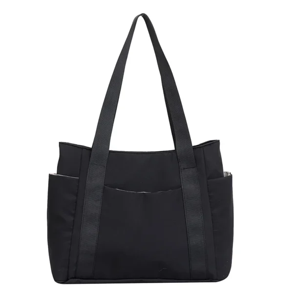 2025 New Women's Bag Japanese Solid Color Tote Bag Shoulder Bag Casual Simple Mommy Outing Bag Canvas Handbag - Image 2