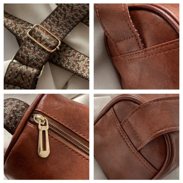 Vintage Shoulder Bag for Women Fashion Wide Strap Crossbody Bag Retro Pillow Messenger Handbag Ladies Tote Clutchs Purses Tote - Image 17