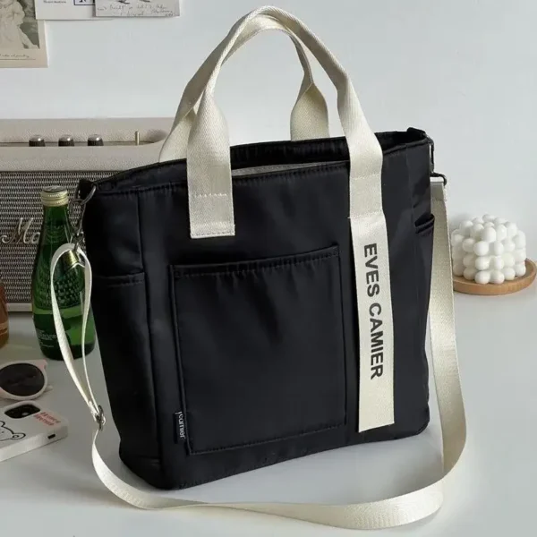 New Casual Tote Large Capacity Shoulder Bag Nylon Waterproof Canvas Handbag Simple Fashion Messenger Bags For Schoolgirl - Image 10