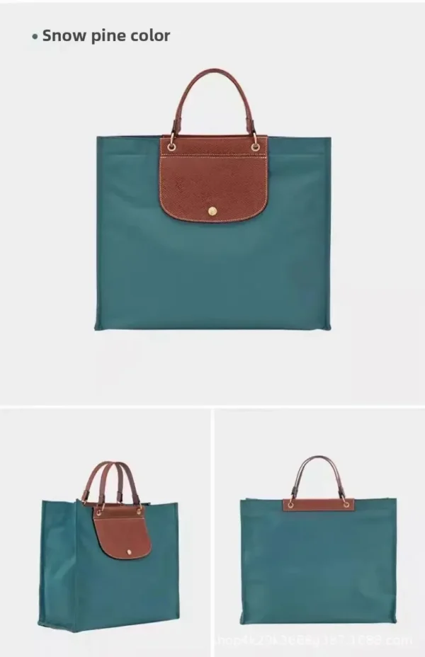 Spring New Large Capacity Nylon Shopping Bag Women's Handheld Tote Bag Fashionable Soft Structure with Internal Compartment - Image 11