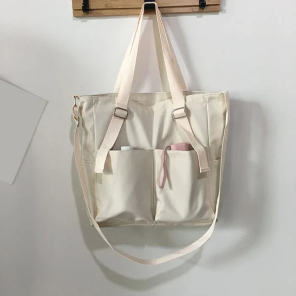 Women Canvas Single Shoulder Bags Large Capacity Hand Bucket Bag Female Crossbody Bags Casual Tote Purses Waterproof Oxford Bags - Image 3