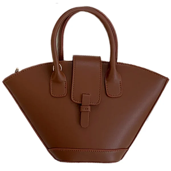 Luxury Designer Fashion Handbag PU Leather Tote Bag Large Capacity Trendy Crossbody Bag Trapezoid Bucket Bag for Women - Image 15